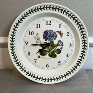 Portmeirion Blue Primrose Botanical Clock